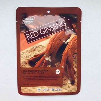 Купить Тканинна маска з червоним женьшенем May Island Red Ginseng Real Essence Mask Pack в Украине