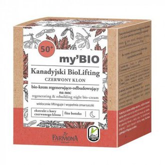 Купить Відновлювальний нічний біо-крем для обличчя Farmona Canadian BioLifting Red Maple Червоний клен, 50+, 50 мл в Украине