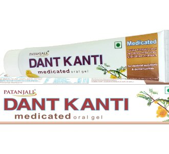 Купить Patanjali Dant Kanti Medicated Oral Gel Зубна паста-гель Дант Канті лікувальна для чутливих зубів в Украине