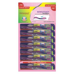 Купить ЗУБНА ЩІТКА PATANJALI SENSITIVE PLUS T(HANGER) в Украине