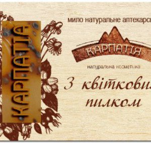 Купить Мило натуральне аптекарське Карпатія "з квітковим пилком" Лавка мильних скарбів в Украине