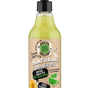 Купить Гель для душу Planeta Organica 100% Vitamins Skin Super Food Shower Gel Green Tea & Golden Papaya в Украине