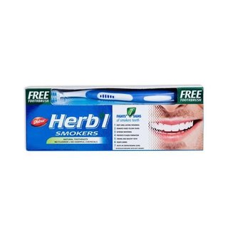Купить Dabur Herb'l Smokers, зубна паста для курців, 150g + зубна щітка в Украине