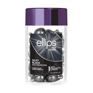 Купить Ellips Hair Vitamin Silky Black With Pro-Keratin Complex Вітаміни для волосся "Шовкова ніч" з про-кератиновим комплексом в Украине