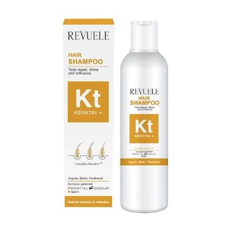 Купить Revuele Keratin+ Hair Shampoo Відновлювальний шампунь для блиску й сяйва волосся в Украине