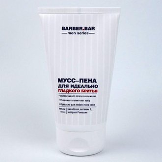Купить BARBER.BAR для чоловіків Мусс-піна для ідеального гладкого гоління 150 мл туба в Украине