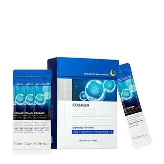 Купить Незмивна маска для обличчя з колагеном FARMSTAY COLLAGEN WATER FULL MOIST SLEEPING MASK в Украине