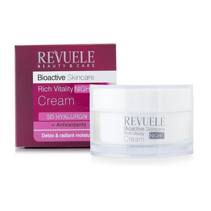 Купить Revuele Bioactive Skincare 3D Hyaluron Rich Vitality Night Cream Насичений нічний крем для обличчя в Украине