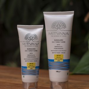 Купить Mitvana Sunguard 2in1 Daily Care SPF 30 Сонцезахисний крем 2 в 1 для щоденного догляду в Украине