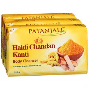 Купить Patanjali Haldi-Chandan Kanti Body Cleanser Мило з сандалом і куркумою в Украине