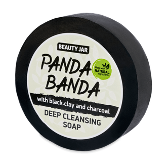 Купить Мило, що очищає Beauty Jar Panda Banda з чорною глиною і деревним вугіллям 80 г в Украине