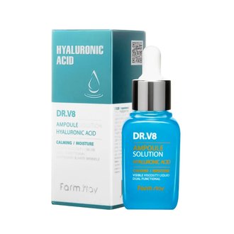 Купить Farm Stay DR.V8 Ampoule Solution Hyaluronic Acid Ампульна сироватка для обличчя з гіалуроновою кислотою в Украине