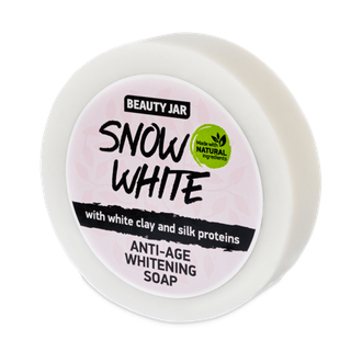 Купить Мило Beauty Jar Snow White Anti-age з білою глиною та протеїнами шовку 80 г в Украине