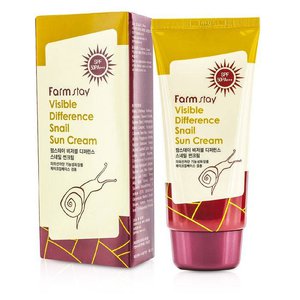 Купить Farmstay Visible Difference Snail Sun Cream Сонцезахисний крем з екстрактом равлика SPF50+ в Украине