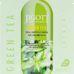 Купить Jigott Green Tea Real Ampoule Mask Ампульна маска "Зелений чай" в Украине