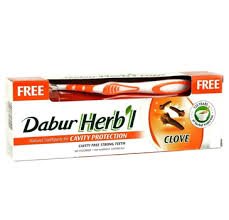 Купить Dabur herb’l clove зубна паста "гвоздика" +щітка 150г в Украине