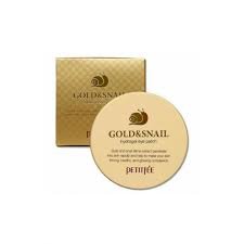 Купить Petitfee Gold & Snail Hydrogel Eye Patch Патчі під очі з екстрактом муцину равлика для чутливої   шкіри - 60 ш в Украине