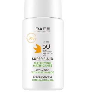 Купить Babe Laboratorios Super Fluid SPF 50 Сонцезахисний матуючий суперфлюїд SPF 50 з ніацинамідом в Украине
