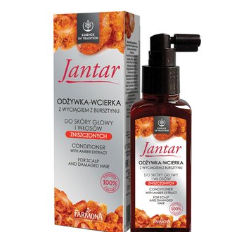 Купить Кондиціонер для шкіри голови та пошкодженого волосся з екстрактом бурштину Farmona Jantar Scalp and Hair Conditioner With Amber Extract в Украине