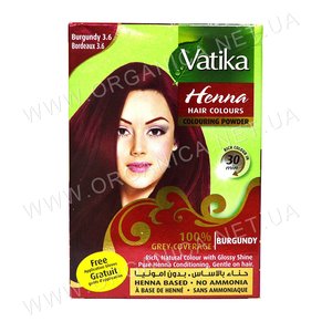 Купить Натуральна фарба для волосся Vatika бургунд в Украине