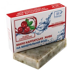 Купить Мило Натуральне "на мінеральній воді" на вині з журавлиною 50г в Украине