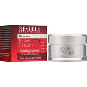 Купить Revuele Bioactive Skin Care Collagen & Elastin Tightening Night Cream Нічний крем для обличчя в Украине