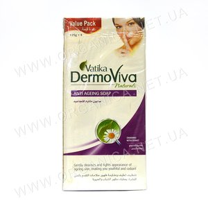 Купить Набір мила Антивікове Vatika DermoViva Anti Ageing Soap-3 x 125 g в Украине