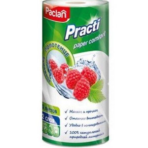 Купить Paclan Practi paper comfort Рушник паперовий 22смх23см, 60 аркушів в рулоні в Украине