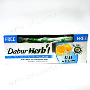Купить Зубная паста Dabur Herb'l отбеливающая соль и лимон в Украине