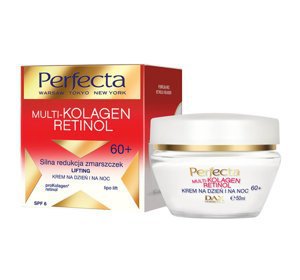 Купить Ліфтинг-крем для обличчя Perfecta Multi-Collagen Retinol проти зморщок, 60+, SPF 6, 50 мл в Украине