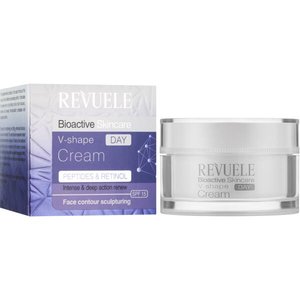 Купить Revuele Bioactive Skin Care Retinol + Peptides V-shape Day Cream Скульптурувальний денний крем для контуру обличчя в Украине